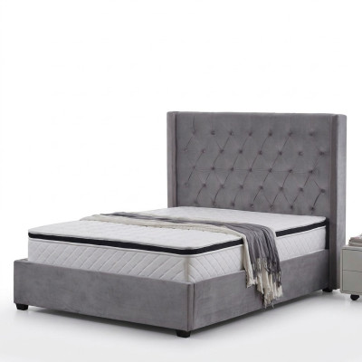 Bett Chesterfield Polsterbett Luxus Schlafzimmer Design Betten Textil Leder Neu