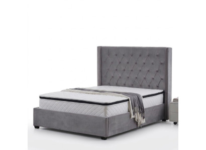 Bett Chesterfield Polsterbett Luxus Schlafzimmer Design Betten Textil Leder Neu
