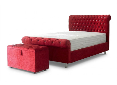 Chesterfield Hotel Doppel Leder Bett Schlafzimmer Polster Luxus Betten 200x200cm