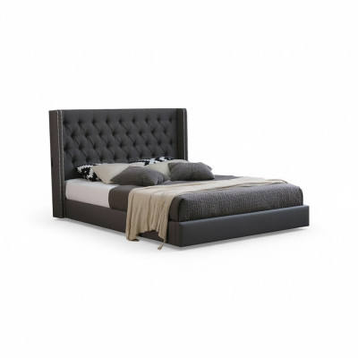 Großes Graues Chesterfield Doppelbett Royale Luxus Betten