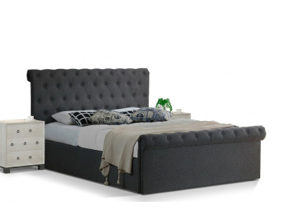Chesterfield Klassisches Design Bett Polster Betten Textil 140x200cm