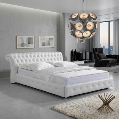 Chesterfield Designer Bett Schlafzimmer Textil Leder Polster 140/160/180/200 cm