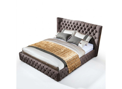 Chesterfield Big Bett Großer Kopfteil Ohren Betten Polster Doppelbett