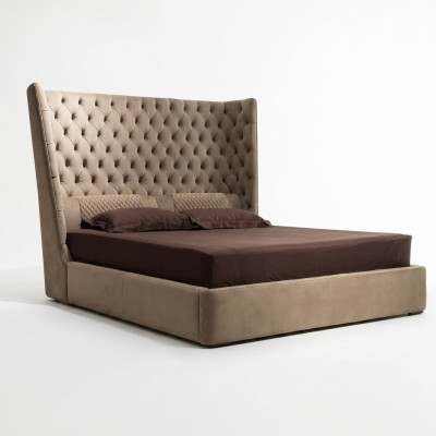 Englisches Großes Bett Chesterfield Doppelbett Designer Hotel Samt Möbel