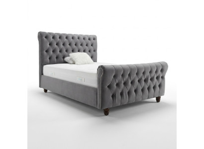Chesterfield Bett Design Schlafzimmer Englisches Betten 200x200cm Textil Polster