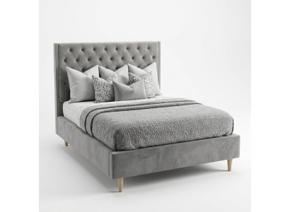 Chesterfield Bett Design Schlafzimmer Englisches Betten 140x200cm Textil Polster