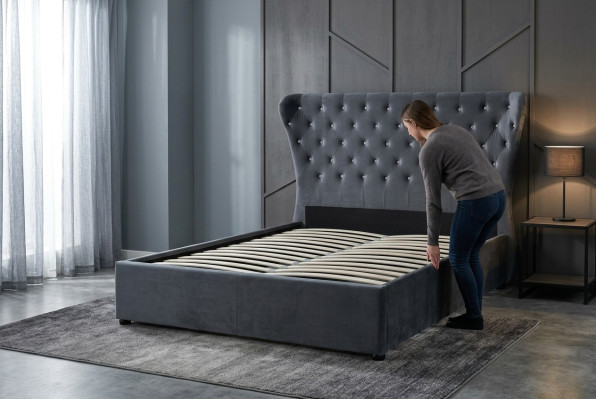 Chesterfield Bett Design Schlafzimmer Englische Betten Textil Polster