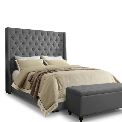Klassisches Design Bett Polster Betten Textil 140x200cm Chesterfield Bett