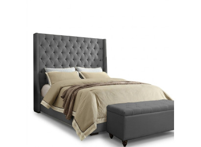 Klassisches Design Bett Polster Betten Textil 140x200cm Chesterfield Bett
