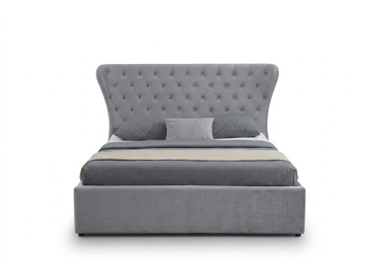 Graues Chesterfield Doppelbett Luxus Betten Designer Schlafzimmer Bett