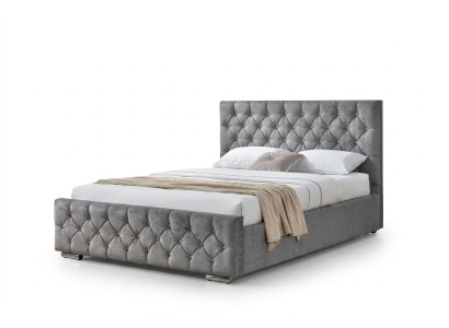 Chesterfield Bett Design Schlafzimmer Englisches Betten 160x200cm Textil Polster