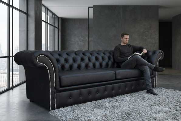 Elegantes Chesterfield Sofa Designer Couch Polster Garnitur Deko Couchen