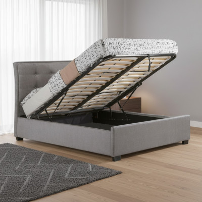 Designer Chesterfield Taupes Luxus Doppelbett Polster Gestell