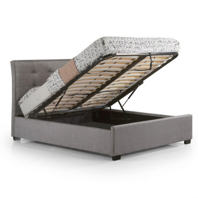Designer Chesterfield Taupes Luxus Doppelbett Polster Gestell