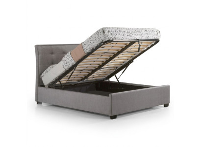 Designer Chesterfield Taupes Luxus Doppelbett Polster Gestell