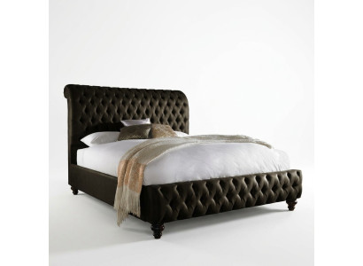 Großes Chesterfield Luxus Designer Doppelbett Schlafzimmer Betten 