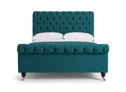 Türkis Chesterfield Doppelbett Designer Schlafzimmer Polsterbetten