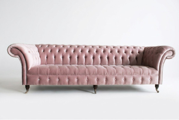Chesterfield Couch xxl big sofa couchen samt leder textil polster 4 sitzer neu