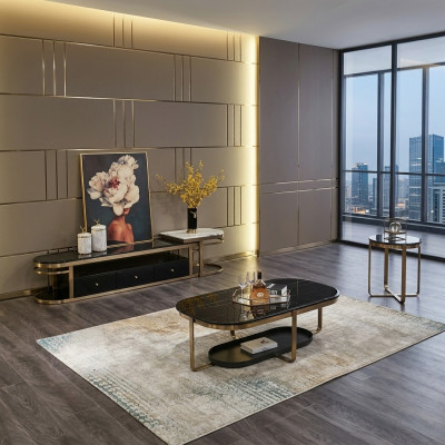 Wohnzimmer Set Sidebaord Beistelltisch Couchtisch Tisch 3tlg. Komplett