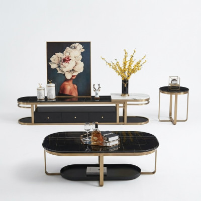 Wohnzimmer Set Sidebaord Beistelltisch Couchtisch Tisch 3tlg. Komplett