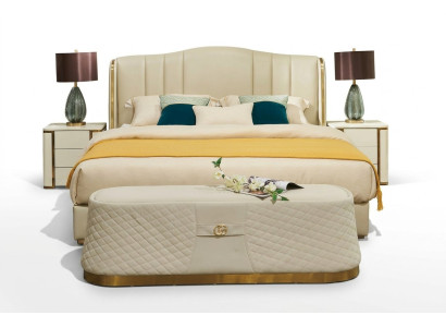 Bett Polsterbett Luxus Schlafzimmer Design Betten Textil Leder Bettgestell