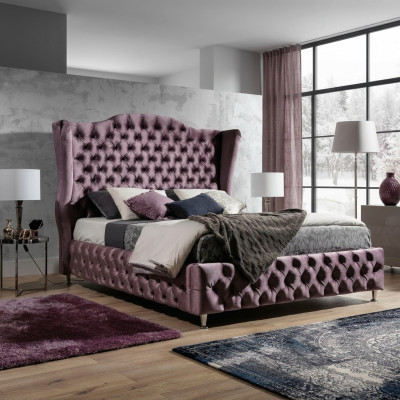 Königliches Chesterfield Bett Aubergine Betten Klassisches Design