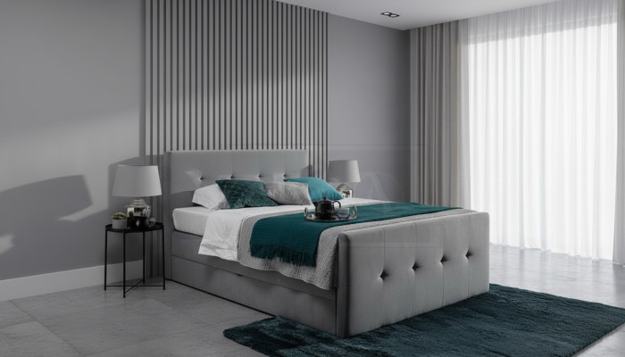 Chesterfield Bett Polsterbett Doppelbett Betten xxl Design Luxus Boxspringbett