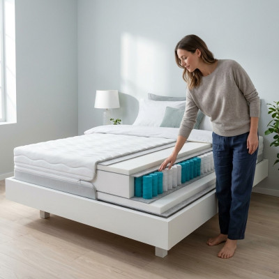 Matratze Exklusive Matratzen mit Visco Kern 7 Zonen Luxus Schlafzimmer 140x200cm