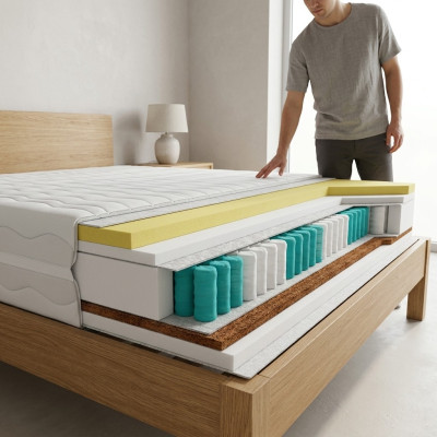 Matratze Hochwertige 7 Zonen Orthopädische Matratzen Bett 90x200cm Betten Neu