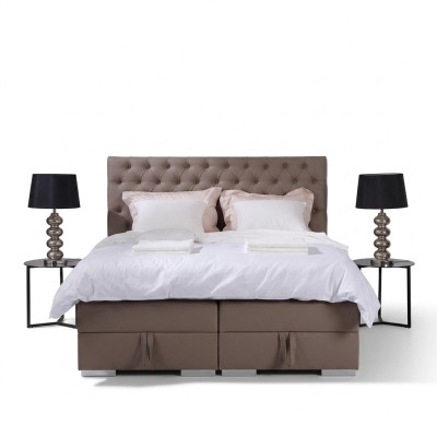 Designer Boxspring Bett Doppel Betten Schlafzimmer Chesterfield Möbel 