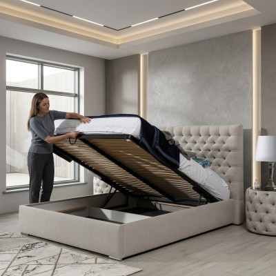 Modern Bett Weißes stilvolles Chesterfield Doppelbett Design Betten Polster Bett
