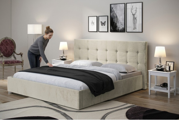 Luxus Polster Design Betten Doppel Modernes Bett Ehe Exklusiv 180x200 cm Gestell