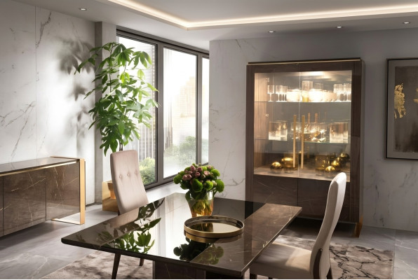 Klassische Vitrine Schrank Wohnzimmer Vitrinenschrank Regal Schränke