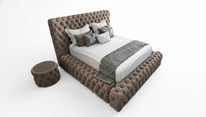 Bett Textil Schlafzimmer Möbel Luxury Moderne Betten Chesterfield Boxspring Neu