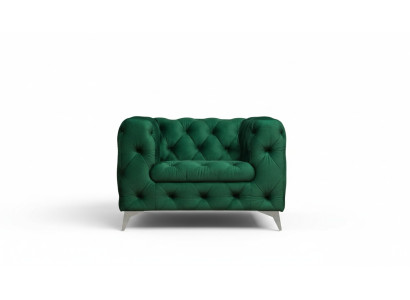 Chesterfield Sessel Luxus Einsitzer Chesterfield Polster Sofa Lounge Club Samt