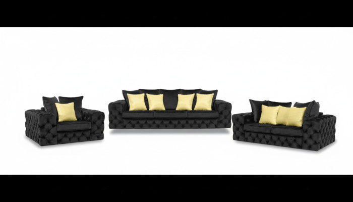 Chesterfield Design Wohnzimmer Sofagarnitur Möbel Couch 321 Sitzer