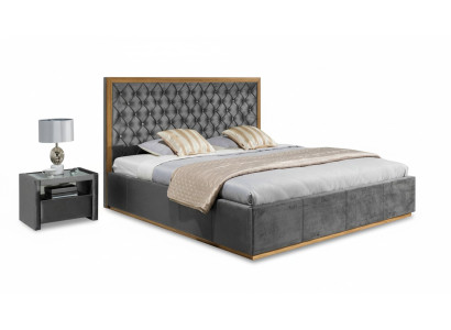 Luxus Bett Textil 2x Nachttisch 3tlg. Schlafzimmer Set Möbel Betten Bettgestell