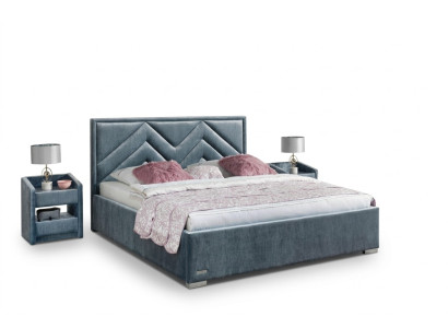 Bett Textil Schlafzimmer Design Möbel Modern Luxus Betten Bettgestell Stoff Neu