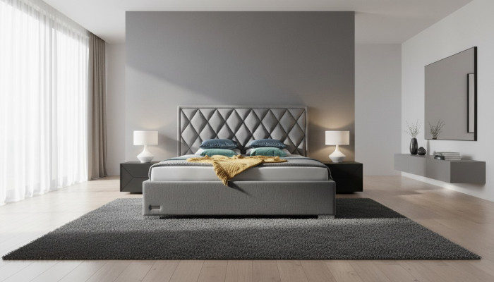 Designer Bett Textil Schlafzimmer Design Möbel Luxus Betten Polster Gestell Neu