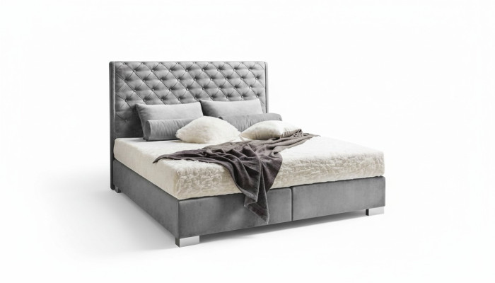 Chesterfield Boxspring Bett Textil Schlafzimmer Möbel Moderne Betten Stoff Neu