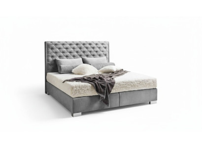 Chesterfield Boxspring Bett Textil Schlafzimmer Möbel Moderne Betten Stoff Neu