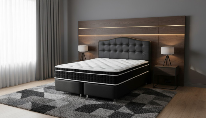 Bett Leder Schlafzimmer Möbel Luxury Moderne Betten Chesterfield Boxspring Neu