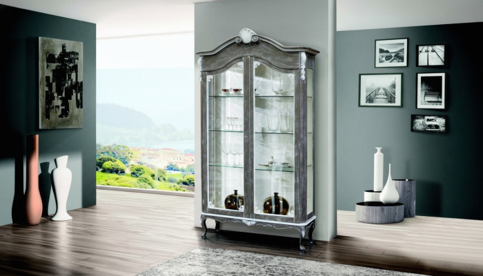 Möbel Klassische Stil Design Vitrine Wohnzimmer Schränke Glasschrank Regal Schränke Neu