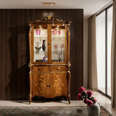 Möbel Klassischer Stil Vitrine Wohnzimmer Schränke Luxus Design Italienische Möbel Neu