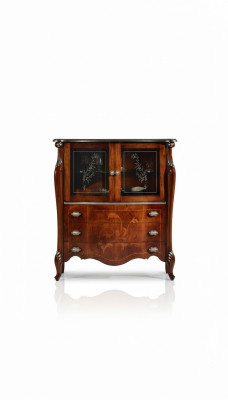 Luxuriös Möbel Holz Glas Stil Barock Schrank Kommode Schränke Designer