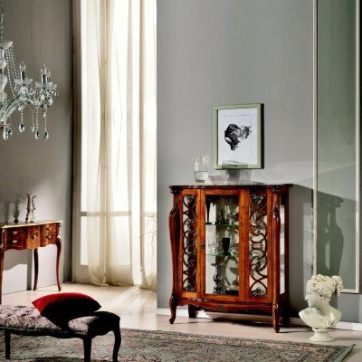 Design Möbel Holz Luxus Klassischer Stil Barock Vitrine Italienische Möbel Anrichte