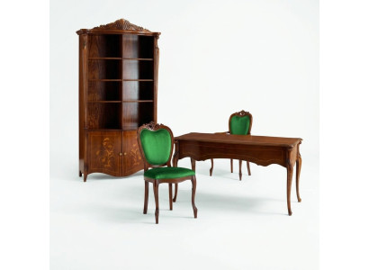 Italienische Stil Möbel Büro Einrichtung Schreibtisch Tisch Sessel Set 3tlg.