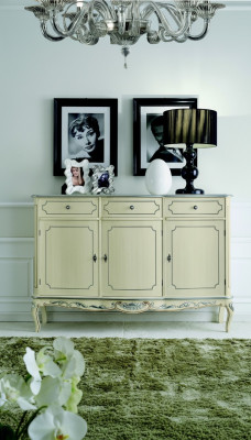 Design Möbel Stil Klassischer Kommode Weiss Sideboard Holz Italienische