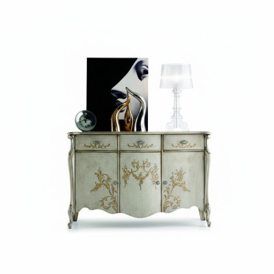 Design Möbel Stil Barock Kommode Anrichte Luxus Sideboard Holz Italien