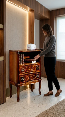 Möbel Holz Stil Barock Braun Kommode Schränke Designer Italienische Möbel